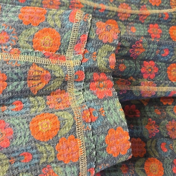 Natural Life Mix & Match Thermal Boho Jumpsuit Pink And Green Floral Size Medium - Picture 7 of 8